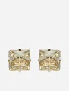 VALENTINO GARAVANI VLOGO MOON CRYSTAL EARRINGS