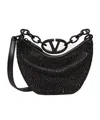 Valentino Vlogo Moon Mini Shoulder Bag In Black