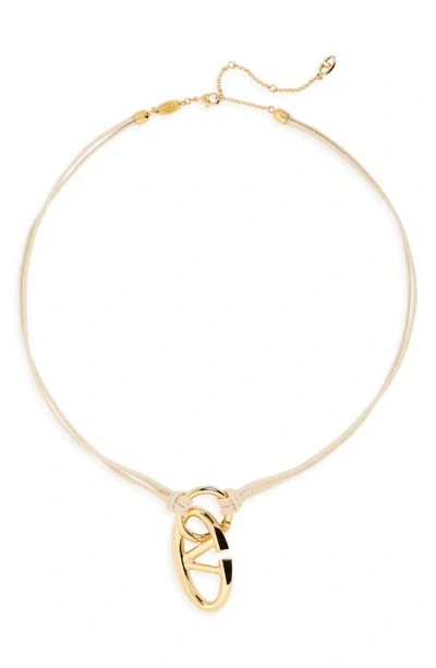 Valentino Garavani Vlogo Moon Necklace In Gold