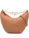 Valentino Vlogo Moon Shoulder Bag In Brown