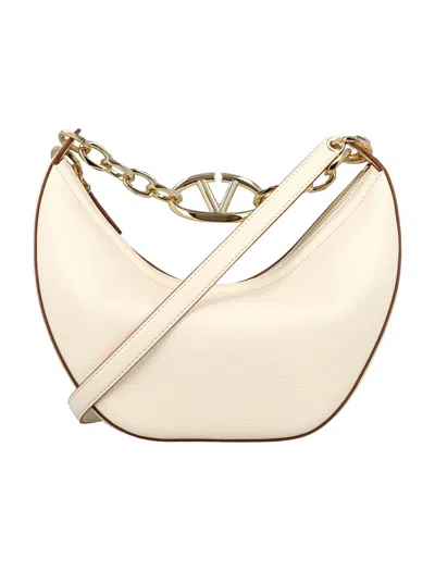 Valentino Garavani Vlogo Moon Small Bag In Ivory