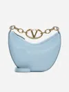 Valentino Vlogo Moon Small Leather Bag In Porcelain Blue