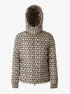 Valentino Down Jacket In Nylon With Toile Iconographe Print In Adjustable Cuffs