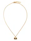 Valentino Logo Pendant Chain-link Necklace In Gold
