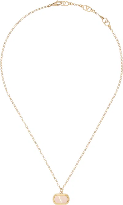 Valentino Garavani Vlogo Necklace In Gold