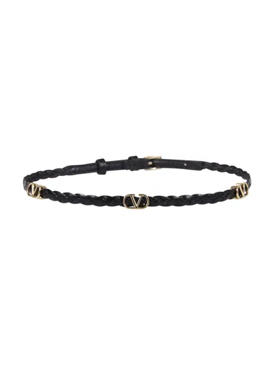 Valentino Garavani Vlogo Necklace In Black