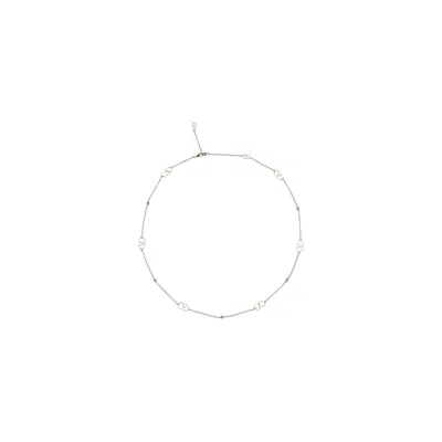 Valentino Garavani Vlogo Necklace In Black