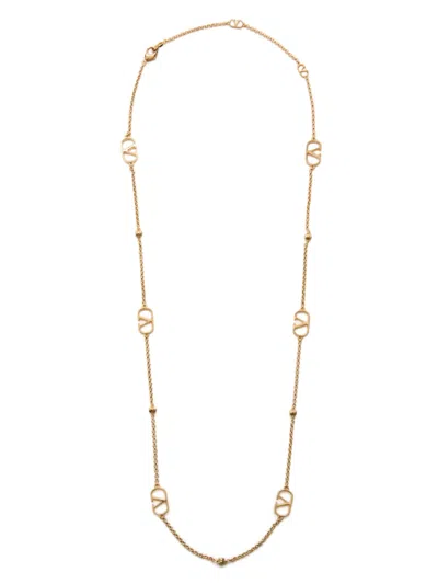 Valentino Garavani Vlogo Necklace In Gold