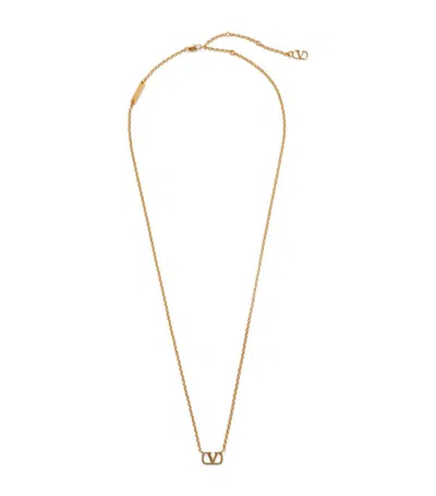 Valentino Garavani Vlogo Necklace In Gold