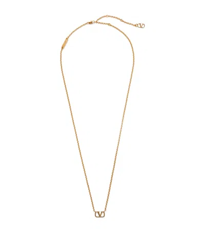 Valentino Garavani Vlogo Necklace In Yellow