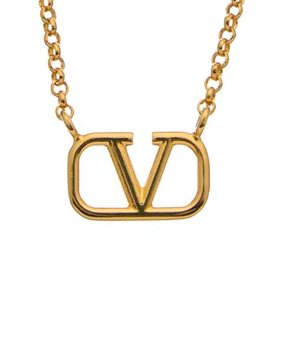 Valentino Garavani Valentino Vlogo Necklace In Yellow