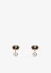 Valentino Garavani Oval Earrings With Swarovski Pearl Women In Gold