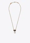 Valentino Garavani Ovalette Necklace With Swarovski Pearl Women In Gold