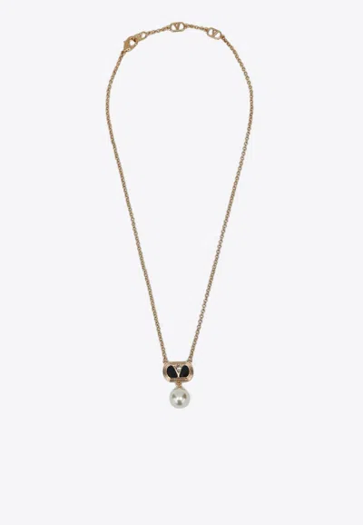 VALENTINO GARAVANI VLOGO OVALETTE NECKLACE