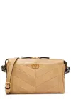 Valentino Beige Panthea Small Shoulder Bag In Gold