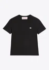 Valentino T-shirt With Signature Vlogo In Black