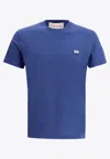 Valentino Vlogo Patch Crewneck T-shirt In Blue