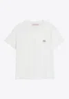 Valentino Vlogo Patch T-shirt With In Ivory
