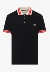 Valentino Vlogo Signature Cotton Polo Shirt In Black
