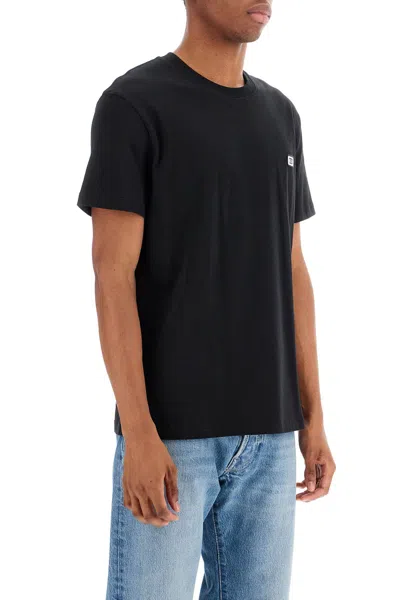 Valentino Cotton T-shirt With Vlogo Patch In Black