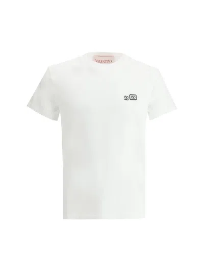 Valentino Vlogo Patch T-shirt With In White