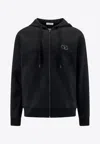 Valentino Vlogo Patch Zip-up Hoodie
