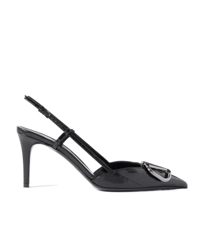 Valentino Garavani Vlogo Signature Slingback Pumps In Black