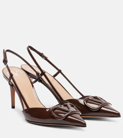 VALENTINO GARAVANI VLOGO PATENT LEATHER SLINGBACK PUMPS