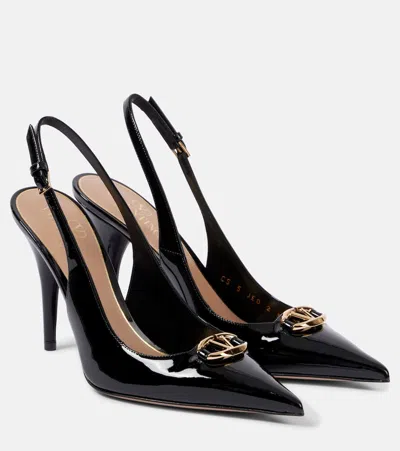 Valentino Garavani Vlogo Slingback Pumps In Black