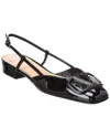 Valentino Garavani Vlogo Signature Patent Leather Slingback 20mm Woman Black 42 In Black