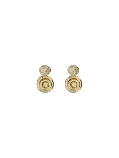 Valentino Garavani Valentino Vlogo Pearl Drop Earrings In Gold