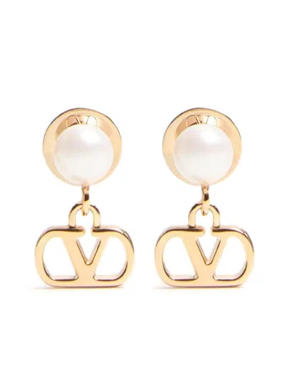 VALENTINO GARAVANI VLOGO PEARLS EARRINGS