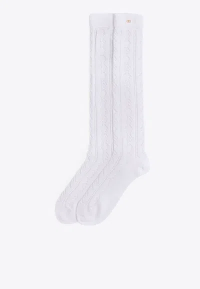VALENTINO VLOGO PERFORATED SOCKS