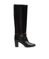 Valentino 75mm Pattie Leather Boots In Black
