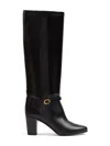 Valentino 75mm Pattie Leather Boots In Black