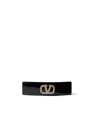 Valentino Black Acetate Vlogo Hair Clip In Black