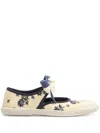 Valentino Garavani Bay By Bay Ballerina Rubber-trimmed Printed Silk-jacquard Sneakers In Multi