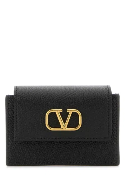 VALENTINO GARAVANI VALENTINO VLOGO PLAQUE FOLDOVER TOP WALLET