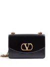 Valentino Garavani Garavani Vain Shoulder Bag In Shiny Calfskin Woman Black Uni In Black