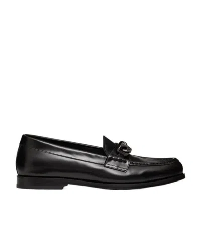 Valentino Garavani Vlogo Plaque Loafers In Black