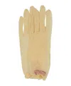 Valentino Cream Mesh Gloves In Neutral