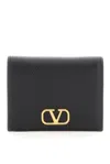 Valentino Vlogo Plaque Wallet In Black