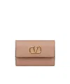 Valentino Vlogo-plaque Wallet In Nude