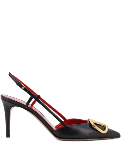 Valentino Garavani Vlogo Pointed Pumps In Black