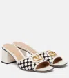Valentino Sandalo Slide Vlogo Signature In Tessuto Plus De Pois 60mm