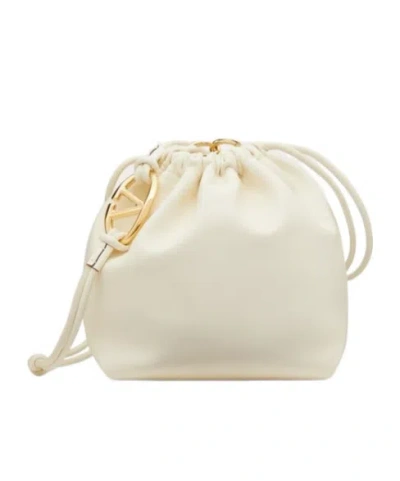 Valentino Garavani Vlogo Pouf Cross Body Bag In White