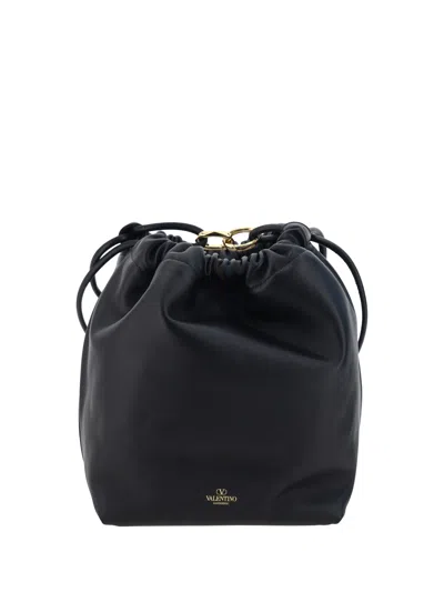 Valentino Garavani Vlogo Pouf  Bucket Bag In Black