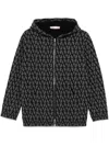Valentino Vlogo Print Cardigan In Grey
