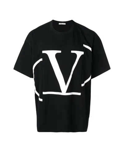 Valentino Vlogo Print T-shirt In Black