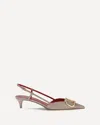 Valentino Vlogo Pumps In Gray